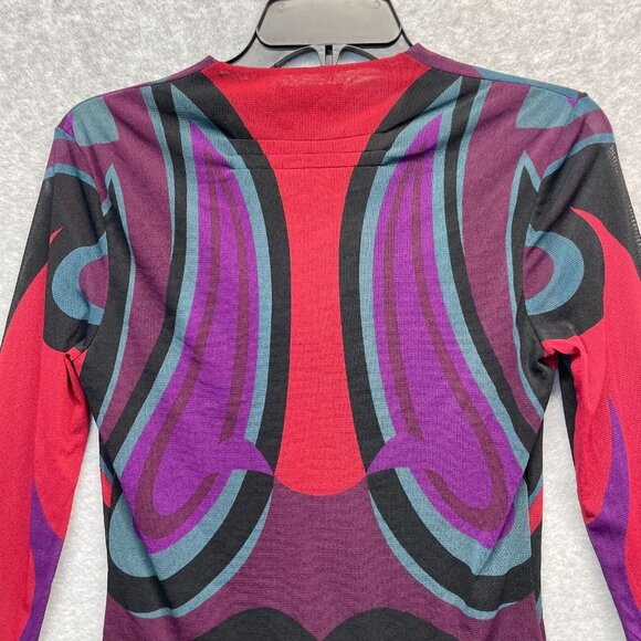 Vivienne Tam Vintage Chinese Opera Mask Print Mesh Top Y2K 90's Womens Medium - Picture 6 of 10